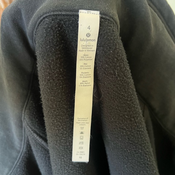 Lululemon Athletica Black Radiant Funnel Neck Jacket Sweatshirt Size 4 - Picture 9 of 9